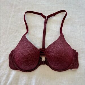 Victoria’s Secret Racerback Semi Demi Front Closure Bra